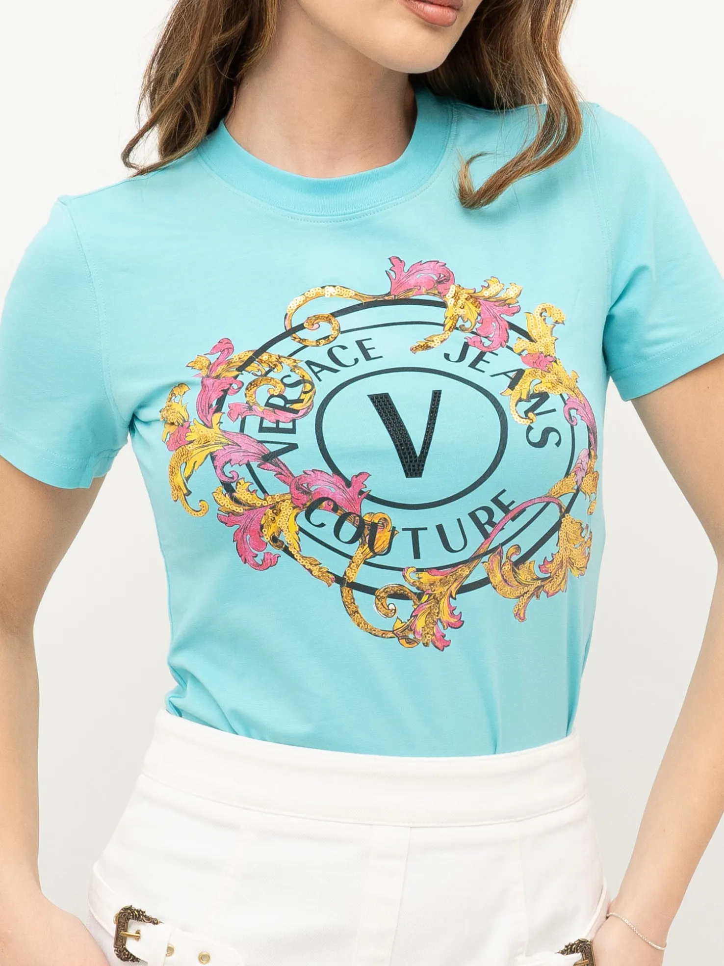 T-SHIRT VERSACE JEANS COUTURE 78HAHC01 CJ02C